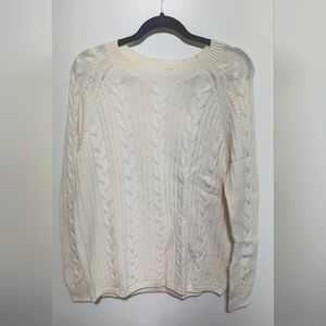 Vince ribbed cream chunky sweater Sz M